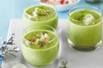 American Chilled Cucumber Soup With King Crab Recipe Appetizer