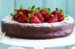 American Flourless Chocolate Cake With Vanilla Bean Cream Recipe Dessert