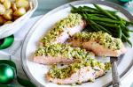 American Herbcrusted Salmon With Green Beans and Baby Potatoes Recipe Dinner