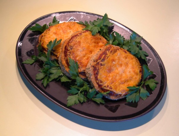 American Somewhat Unorthodox Eggplant aubergine Parmesan Dinner