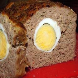 British Tasty Meatloaf Roman with Egg Appetizer