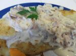 Australian Panfried Fish With Baconmushroom Sauce Dinner