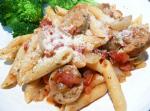 Italian Penne With Italian Sausage Tomato and Herbs Dinner