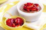 Canadian Eggfree Chocolate Custards With Honey Strawberries Recipe Dessert