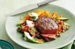 British Sumac Steaks With Carrot And Avocado Salad Recipe Dinner