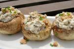 American Salmon and Chive Stuffed Mushrooms Appetizer