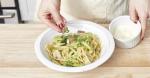 American Onepot Creamy Linguine with Broccoli Mushrooms and Edamame Recipe Appetizer