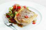Australian Crispy Skinned Snapper With Cucumber and Tamarind Pickle Recipe Appetizer