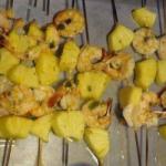 Australian Brochettes Pineapple and Shrimp Dinner