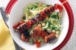 Australian Chorizo Skewers With Apple And Chickpea Salad Recipe Appetizer
