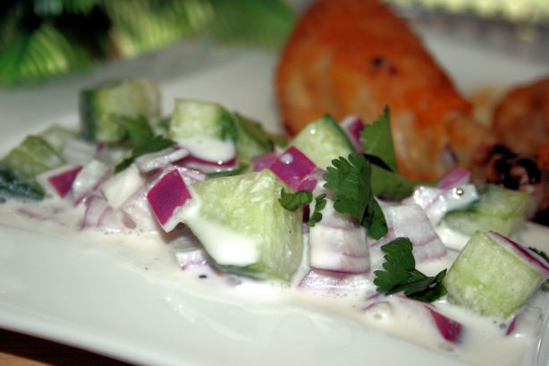 Australian Sweet Cucumber and Red Onion Salad Appetizer