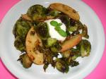 American Roasted Brussels Sprouts With Apple Creme Fraiche  P BBQ Grill