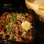 American Baked Black Beans with Chorizo Dinner