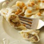 Polish Dumplings with Sauerkraut and Mushrooms pierogi Appetizer