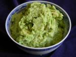 American Guacamole With Green Chili Peppers Appetizer