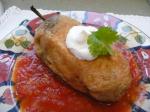 Chilean Chiles Rellenos With Tomato Sauce Appetizer