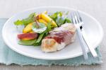 American Prosciuttowrapped Chicken With Peach Salad Recipe Dinner