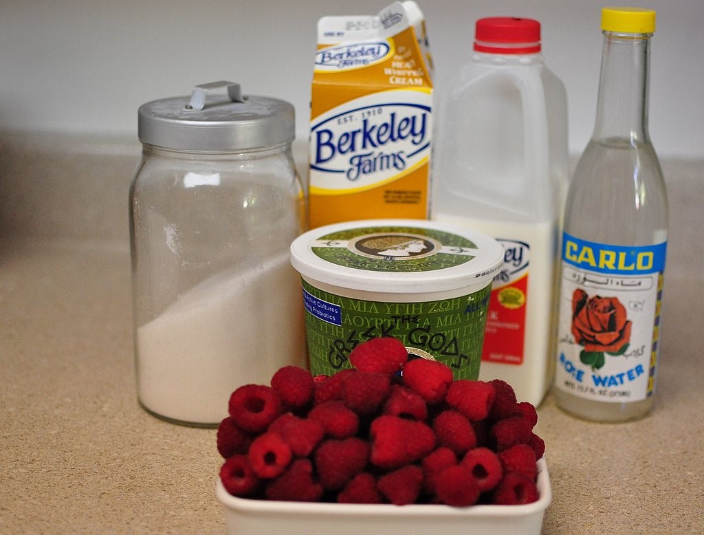 Australian Greek Frozen Yogurt With Raspberry Swirl Dessert