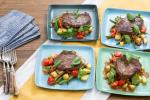 American Sirloin Steaks and Roasted Potatoes Appetizer