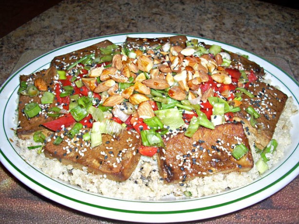 Australian Quinoa Salad With Baked Marinated Tofu Appetizer