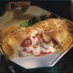 Italian Calzone Filled with Chicken and Vegetables Appetizer