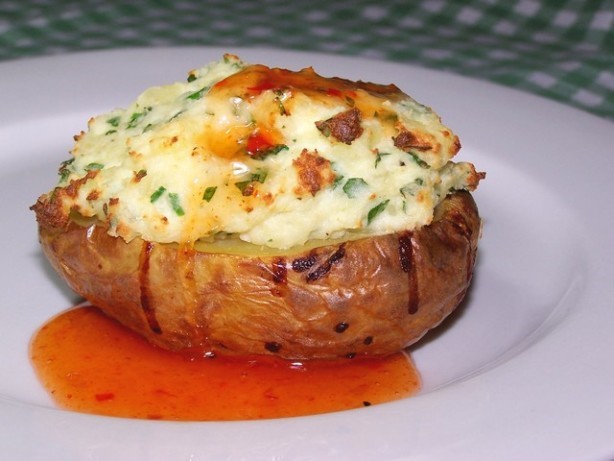 Australian Baked Potatoes Stuffed With Ricotta and Herbs Dessert