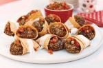 Australian Beef Patties In Tortilla Pockets With Tomato Salsa Recipe Appetizer