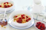 Australian Porridge With Jazz Apples Berries and Mapleflavoured Syrup Recipe Dessert