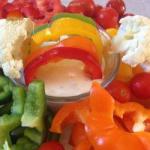 American Vegetable Dip for Children Birthday Appetizer
