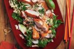 American Crisp Salmon With Asian Herb and Coconut Salad Recipe Appetizer