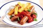 American Sausages With Parmesan And Thyme Polenta Chips Recipe Appetizer