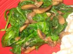 American Sauteed Spinach Garlic and Mushrooms Appetizer