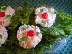 American Christmas Frozen Cream Cheese Fruit Cups Appetizer