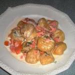 American Gnocchi with Smoked Salmon in Dill Cream Sauce Dinner