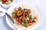 American Chicken Tikka Kebabs With Cucumber And Coriander Salad Recipe Appetizer