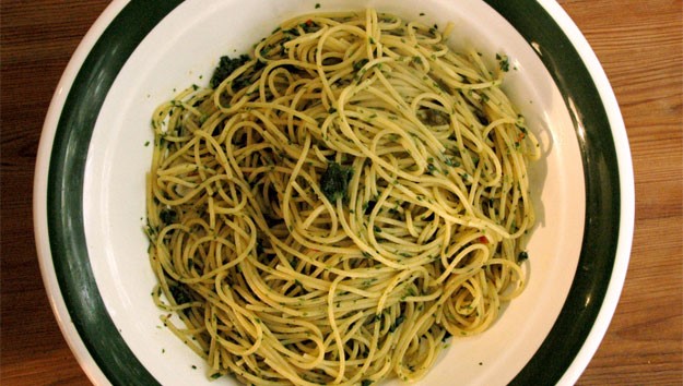 Italian Spaghetti with Garlic and Olive Oil spaghetti Aglio E Olio Appetizer