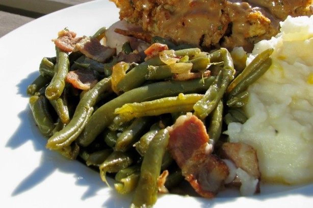 French Green Beans With Bacon and Onions Dinner