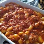 British Gnocchi with Meat Sauce Baked Appetizer