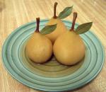 American Poached Pears in Sauternes Dessert
