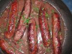 American Sausages Braised in White Wine Appetizer