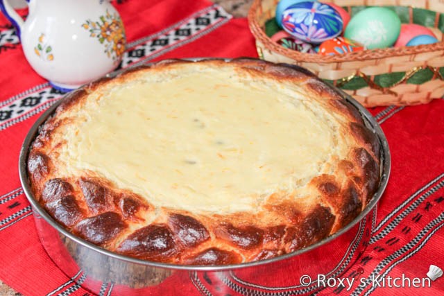 Romanian Romanian Easter Cake with Cheese pasca Cu Branza  Roxyands Kitchen Dessert