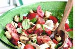 Italian Tomato Mozzarella Basil and Crouton Salad Recipe Appetizer