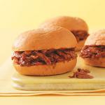 American Saucy Barbecued Pork Sandwiches Appetizer