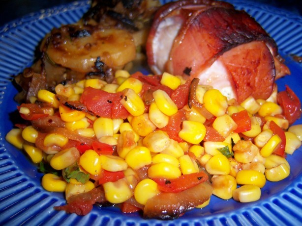 American Corn and Stewed Tomatoes Appetizer