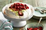 Canadian Pavlova With Fresh Strawberries And Almond Cream Recipe Dessert