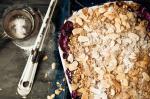 American Apple and Blueberry Crumble With Roasted Almond and Peanut Topping Recipe Dessert