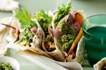 American Roasted Parsnip and Carrot Pita Pockets With Sausage And Green Olive Salsa Recipe Appetizer