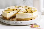 American White Chocolate Cheesecake With Passionfruit Sauce Recipe Dessert