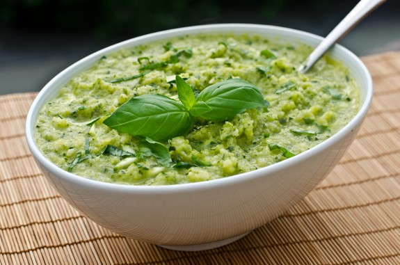 French Thomas Kellerands Zucchinibasil Pistou Appetizer