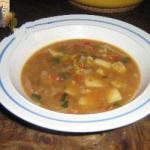 Indian Brown Bean Soup with Indian Herbs  Tropical Winter Costs Appetizer